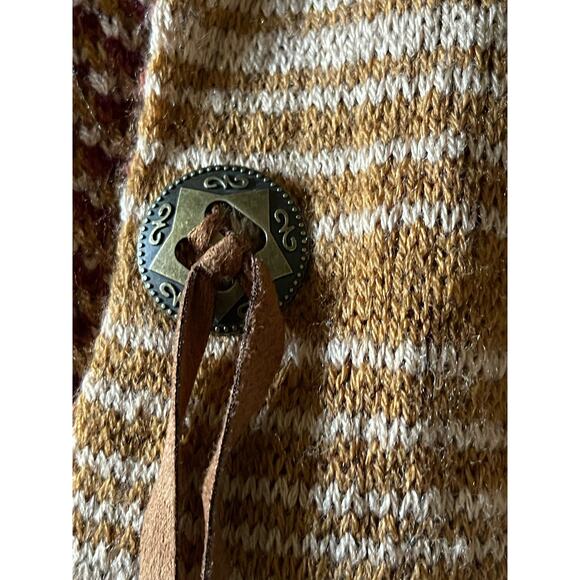 COTTON RYE‎ OUTFITTERS OPEN FRONT SOUTHWESTERN AZTEC CARDIGAN CONCHO ACCENTS NWT - Picture 12 of 14